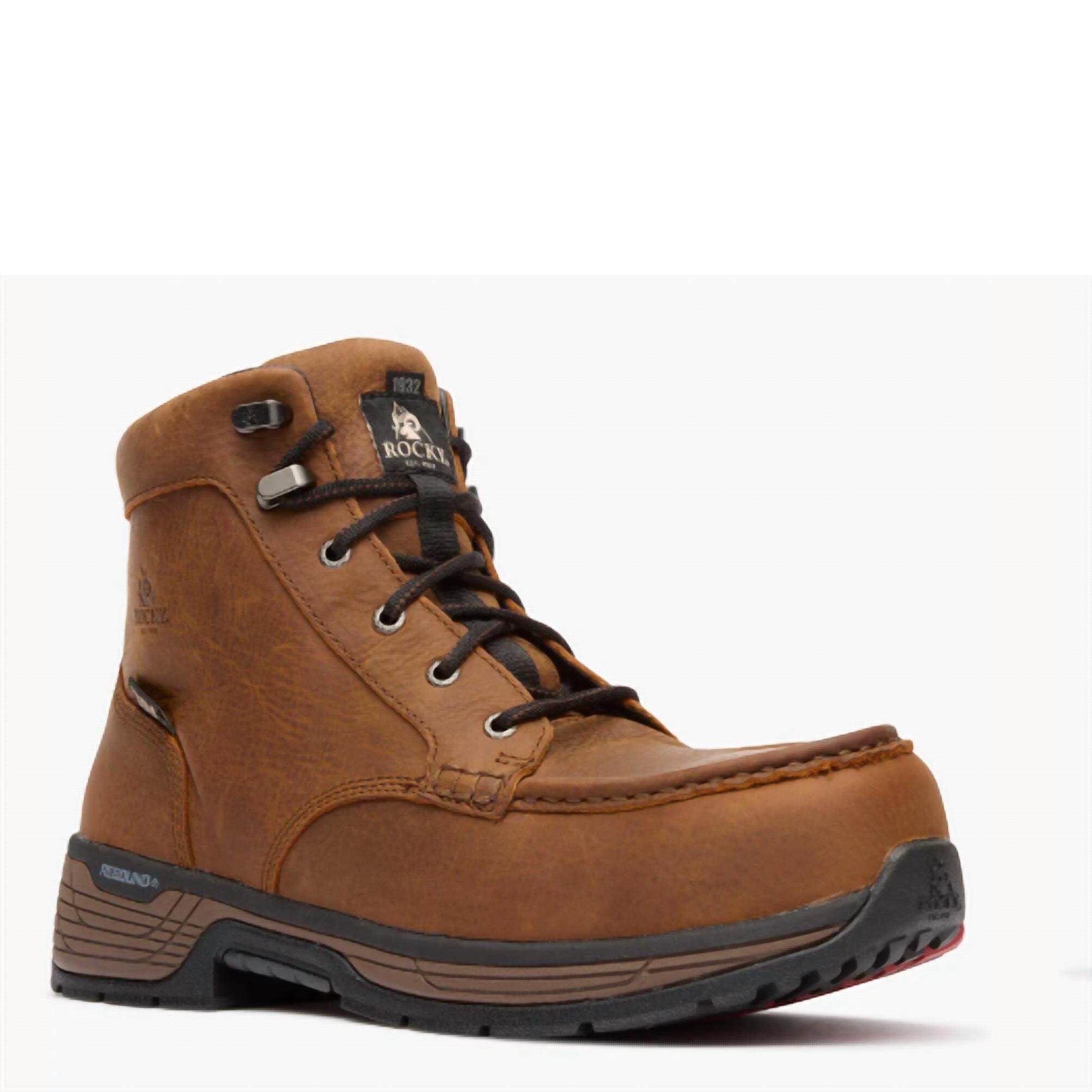 New Rocky Men's Treadflex 6” Composite Toe Work Boot Rkk0467 In Brown